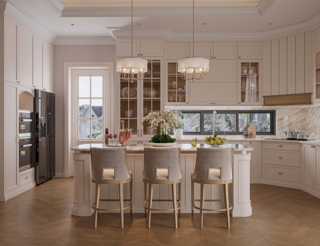 DỰ ÁN THIẾT KẾ PHÒNG BẾP VILLA BÌNH CHÁNH